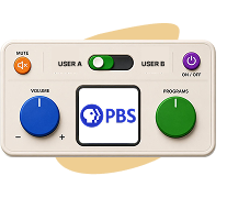 EZ-TV remote with an information screen that shows the current channel