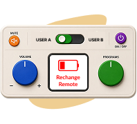 EZ-TV remote with color-coded controls and clear labels